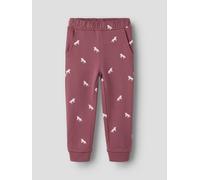 Sweatpants NAME IT "NMFVALBA SWE PANT UNB NOOS", Mädchen, Gr. 92, N-Gr, wild ginger detail:with parfait pink unicorns, Sweatware, Obermaterial: 100% Baumwolle, bedruckt, normal knöchellang, Hosen (586