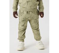 Sweatpants NAME IT "NMMVARON für Jungen mit Tunnelzug und Markenlabel", Jungen, Gr. 98, N-Gr, grün (tea), Sweatware, Obermaterial: 100% Baumwolle, bedruckt, normal knöchellang, Hosen, bedruckt, casual