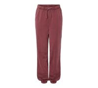 Sweatpants PIECES "PCCHILLI HW WASHED SWEAT PANTS NOOS BC", Damen, Gr. XL (42), N-Gr, tawny port detail:washed, Sweatware, Obermaterial: 50% Baumwolle, 50% Polyester, unifarben, normal, Hosen Sweatpan