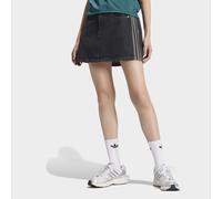 Sweatrock ADIDAS ORIGINALS "3S SK D", Damen, Gr. 40, grau (true schwarz denim), Obermaterial: 100% Baumwolle, Röcke, mit Druckknopfverschluss, sportlicher Stil, aus Baumwolle (92229443-40) true schwar