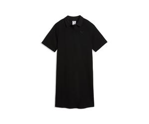 Sweatrock PUMA "CLASS POLO DRESS", Damen, Gr. M, schwarz (puma schwarz), Web, Obermaterial: 66% Baumwolle, 32% Polyester, 2% Elasthan, unifarben, kniebedeckend, Röcke, unifarbenes Design, kniebedecken