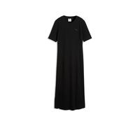 Sweatrock PUMA "HER RIB DRESS", Damen, Gr. S, schwarz (puma schwarz), Obermaterial: 62% Polyester, 34% Baumwolle, 4% Elasthan, unifarben, kniebedeckend, Röcke, kniebedeckende Länge, unifarbenes Design