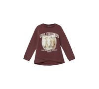 Sweatshirt mit überlappendem Saum und kuscheliger Innenseite 116/122 rot 2170293.4927.116_122