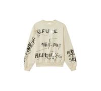 Kuscheliges Oversize Sweatshirt mit Folienprint 146/152 Beige 2173428.0406.146_152