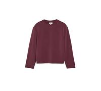 Sweatshirt S.OLIVER, Damen, Gr. 36, lila (burgundy), Sweatware, Obermaterial: 47% Modal, 41% Polyester, 12% Elasthan, unifarben, bequem hüftlang, Rundhals, abgesteppte Kante, Sweatshirts Sweatshirt, u
