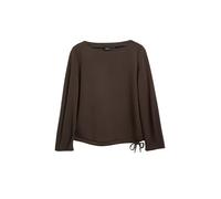 s.Oliver Sweatshirt BLACK LABEL Relaxed Fit Viskose-Mix Tunnelzug Dunkelbraun Größe 38