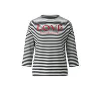 Strukturiertes Sweatshirt mit 3/4-Ärmeln und Artwork 42 creme|schwarz 2174962.02G1.42