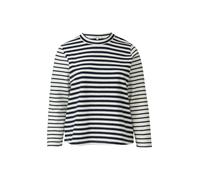 Verkürztes Jersey-Sweatshirt im Streifenmix 48 blau|creme 2179778.59G5.48