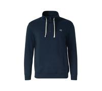 Sweatshirt mit Eingrifftaschen und Label-Patch 5XL blau 2173255.5978.5XL