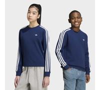 Sweatshirt ADIDAS ORIGINALS "3 STRIPE CREW", Mädchen, Gr. 176, night indigo, Obermaterial: 70% Baumwolle, 30% Polyester, normal, Rundhals, angesetztes Bündchen, Sweatshirts Sweatshirt (99661865-176) n