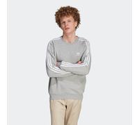 Sweatshirt ADIDAS ORIGINALS "ADICOLOR CLASSICS 3-STREIFEN", Herren, Gr. S, grau (medium grau heather), Obermaterial: 70% Baumwolle, 30% Polyester, Rundhals, Sweatshirts Sweatshirt (32830304-S) medium