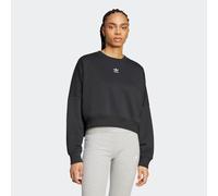 Sweatshirt ADIDAS ORIGINALS "ESS CREW FL", Damen, Gr. XL, schwarz, Obermaterial: 80% Baumwolle, 20% Polyester, Sweatshirts Sweatshirt (74546652-XL) schwarz