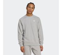 Sweatshirt ADIDAS ORIGINALS "ESS CREW FT", Herren, Gr. XXL, weiß (medium grau heather, weiß), Obermaterial: 100% Baumwolle, Rundhals, Sweatshirts Sweatshirt (36394257-XXL) medium grau heather, weiß