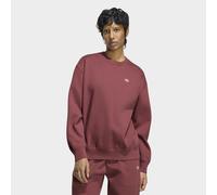 Sweatshirt ADIDAS ORIGINALS "ESSENTIALS CREW LONG FLEECE OS", Damen, Gr. L, rot (quiet crimson), Obermaterial: 82% Baumwolle, 18% Polyester, normal, Rundhals, angesetztes Bündchen, Sweatshirts Sweatsh