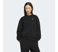 Sweatshirt ADIDAS ORIGINALS "ESSENTIALS CREW LONG FLEECE OS", Damen, Gr. L, schwarz, Obermaterial: 82% Baumwolle, 18% Polyester, normal, Rundhals, angesetztes Bündchen, Sweatshirts Sweatshirt, mit Run