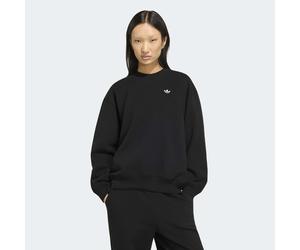 Sweatshirt ADIDAS ORIGINALS "ESSENTIALS CREW LONG FLEECE OS", Damen, Gr. M, schwarz, Obermaterial: 82% Baumwolle, 18% Polyester, normal, Rundhals, angesetztes Bündchen, Sweatshirts Sweatshirt, mit Run