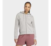 Sweatshirt ADIDAS ORIGINALS "ESSENTIALS FLEECE REGULAR FULL ZIP", Damen, Gr. XS, grau (medium grau heather), Obermaterial: 82% Baumwolle, 18% Polyester, normal, Rundhals, angesetztes Bündchen, Sweatsh