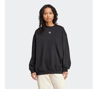 Sweatshirt ADIDAS ORIGINALS "ESSENTIALS FLEECE-, RUNDHALSAUSSCHNITT, LANG, OVERSIZED", Damen, Gr. XXL, schwarz, Obermaterial: 80% Baumwolle, 20% Polyester, Rundhals, angesetztes Bündchen, Sweatshirts