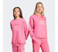 Sweatshirt ADIDAS ORIGINALS "TREFOIL KIDS", Mädchen, Gr. 176, rosa (pink fusion, lucid rot), Obermaterial: 70% Baumwolle, 30% Polyester, angesetztes Bündchen, Sweatshirts Sweatshirt, sportlicher Stil,