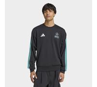 Sweatshirt ADIDAS PERFORMANCE "MERCEDES - AMG PETRONAS FORMULA 1 TEAM DNA SWEAT", Herren, Gr. L, schwarz (schwarz, semi mint rush), Obermaterial: 55% Baumwolle, 36% Polyester, 9% Viskose, normal, Rund