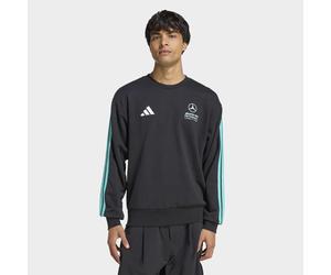 Sweatshirt ADIDAS PERFORMANCE "MERCEDES - AMG PETRONAS FORMULA 1 TEAM DNA SWEAT", Herren, Gr. XL, schwarz (schwarz, semi mint rush), Obermaterial: 55% Baumwolle, 36% Polyester, 9% Viskose, normal, Run