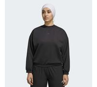 Sweatshirt ADIDAS PERFORMANCE "YOGA ESSENTIALS COVER-UP", Damen, Gr. S, aurora coffee, Obermaterial: 73% Polyester, 19% Baumwolle, 8% Elasthan, Rundhals, angesetztes Bündchen, Sweatshirts Sweatshirt (