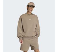 Sweatshirt ADIDAS SPORTSWEAR "ADIDAS KIT, KLEINES LOGO", Herren, Gr. L, khaki six, Obermaterial: 100% Baumwolle, normal, Rundhals, angesetztes Bündchen, Sweatshirts Sweatshirt, mit Rundhalsausschnitt,