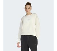 Sweatshirt ADIDAS SPORTSWEAR "ALL SZN LOOSE", Damen, Gr. L, weiß (sanftes weiß, sanftes weiß), Obermaterial: 70% Baumwolle, 30% Polyester, normal, Rundhals, angesetztes Bündchen, Sweatshirts Sweatshir
