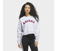 Sweatshirt ADIDAS SPORTSWEAR "CHENILLE LOGO GRAFIK", Damen, Gr. XXL, grau (light grau heather), Obermaterial: 55% Baumwolle, 36% Polyester, 9% Viskose, Rundhals, angesetztes Bündchen, Sweatshirts Swea
