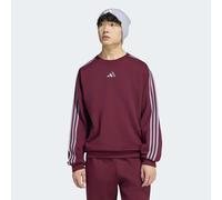 Sweatshirt ADIDAS SPORTSWEAR "ESSENTIALS 3-STREIFEN, FLEECE", Herren, Gr. S, team maroon 2, slate, Obermaterial: 70% Baumwolle, 30% Polyester, Rundhals, angesetztes Bündchen, Sweatshirts Sweatshirt (1