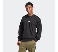 Sweatshirt ADIDAS SPORTSWEAR "ESSENTIALS FEELCOZY", Herren, Gr. S, schwarz-weiß (schwarz, weiß), Obermaterial: 70% Baumwolle, 30% Polyester, normal, Rundhals, angesetztes Bündchen, Sweatshirts Sweatsh