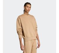 Sweatshirt ADIDAS SPORTSWEAR "ESSENTIALS LOOSE FIT 3-STREIFEN LOGO", Herren, Gr. M, schwarz (warm sandstone, schwarz), Obermaterial: 55% Baumwolle, 36% Polyester, 9% Viskose, Rundhals, angesetztes Bün