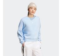 adidas Essentials Small Logo Feelcomfy Sweatshirt Damen JV7297 - glow blue/white L