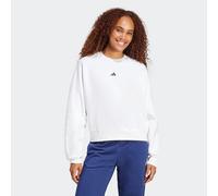 Sweatshirt ADIDAS SPORTSWEAR "ESSENTIALS SMALL LOGO FEELCOMFY", Damen, Gr. M, schwarz-weiß (weiß, schwarz), Obermaterial: 70% Baumwolle, 30% Polyester, Rundhals, angesetztes Bündchen, Sweatshirts Swea