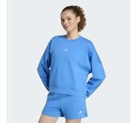 Sweatshirt ADIDAS SPORTSWEAR "ESSENTIALS SMALL LOGO FEELCOMFY", Damen, Gr. XXL, ray blau, weiß, Obermaterial: 70% Baumwolle, 30% Polyester, Rundhals, angesetztes Bündchen, Sweatshirts Sweatshirt (4083