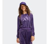 Sweatshirt ADIDAS SPORTSWEAR "GIRL HOLIDAY BAUCHFREIES", Mädchen, Gr. 164, lila (aurora plum), Obermaterial: 94% Polyester, 6% Elasthan, Rundhals, angesetztes Bündchen, Sweatshirts Sweatshirt, aus wei