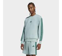 Adidas Essentials 3 Stripes Fleece Sweatshirt S Wonder Sage / Collegiate Green