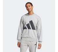 Sweatshirt ADIDAS SPORTSWEAR "M BL FT SWT", Herren, Gr. XL, grau (medium grau heather, schwarz), Obermaterial: 55% Baumwolle, 36% Polyester, 9% Viskose, Rundhals, Sweatshirts Sweatshirt (32338255-XL)