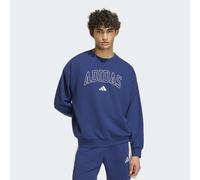 Sweatshirt ADIDAS SPORTSWEAR "M COLL FT CRW", Herren, Gr. L, blau (dunkelblau, ivory), Obermaterial: 55% Baumwolle, 36% Polyester, 9% Viskose, normal, Rundhals, angesetztes Bündchen, Sweatshirts Sweat