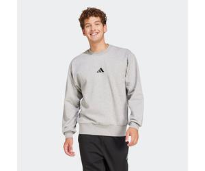 Sweatshirt ADIDAS SPORTSWEAR "M FEELCOZY SWT", Herren, Gr. M, grau (medium grau heather, schwarz), Obermaterial: 70% Baumwolle, 30% Polyester, normal, Rundhals, angesetztes Bündchen, Sweatshirts Sweat