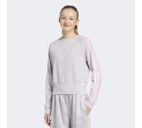 Sweatshirt ADIDAS SPORTSWEAR "JG SATIN SWT", Mädchen, Gr. 164, rosa (lgh solid grau, clear pink), Obermaterial: 70% Baumwolle, 30% Polyester, normal, Rundhals, angesetztes Bündchen, Sweatshirts Sweats