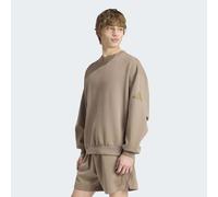 Sweatshirt ADIDAS SPORTSWEAR "SOFT LUX", Herren, Gr. L, beige (khaki six), Obermaterial: 51% Polyester, 25% Modal, 15% Baumwolle, 9% Elasthan, normal, Rundhals, angesetztes Bündchen, Sweatshirts Sweat