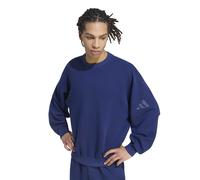 Sweatshirt ADIDAS SPORTSWEAR "SOFT LUX", Herren, Gr. S, blau (dunkelblau), Obermaterial: 51% Polyester, 25% Modal, 15% Baumwolle, 9% Elasthan, normal, Rundhals, angesetztes Bündchen, Sweatshirts Sweat