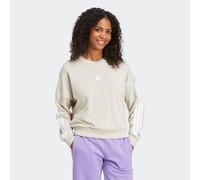 Sweatshirt ADIDAS SPORTSWEAR "W 3S FT SWT", Damen, Gr. L, wonder alumina, weiß, Obermaterial: 55% Baumwolle, 36% Polyester, 9% Viskose, normal, Rundhals, angesetztes Bündchen, Sweatshirts Sweatshirt (