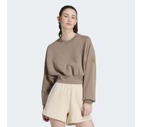 Sweatshirt ADIDAS SPORTSWEAR "W ALL SZN SL SW", Damen, Gr. L, braun (khaki six), Obermaterial: 51% Polyester, 25% Modal, 15% Baumwolle, 9% Elasthan, normal, angesetztes Bündchen, Sweatshirts Sweatshir