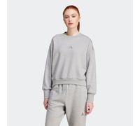 Sweatshirt ADIDAS SPORTSWEAR "W ALL SZN SWT", Damen, Gr. L, grau (medium grau heather), Obermaterial: 70% Baumwolle, 30% Polyester, Rundhals, angesetztes Bündchen, Sweatshirts Sweatshirt (59270400-L)
