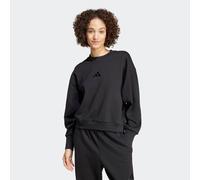 Sweatshirt ADIDAS SPORTSWEAR "W ALL SZN SWT", Damen, Gr. XXL, schwarz, Obermaterial: 70% Baumwolle, 30% Polyester, Rundhals, angesetztes Bündchen, Sweatshirts Sweatshirt (85139800-XXL) schwarz