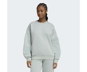 Sweatshirt ADIDAS SPORTSWEAR "W FI 3S SWT", Damen, Gr. XL, grau (wonder sage), Obermaterial: 67% Polyester, 33% Baumwolle, normal, Rundhals, angesetztes Bündchen, Sweatshirts Sweatshirt (27951644-XL)