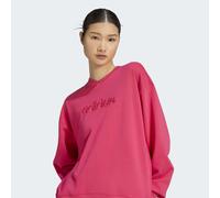 Sweatshirt ADIDAS SPORTSWEAR "W SAT CRW", Damen, Gr. XL, pink (power pink), Obermaterial: 55% Baumwolle, 36% Polyester, 9% Viskose, normal, V-Ausschnitt, angesetztes Bündchen, Sweatshirts Sweatshirt (