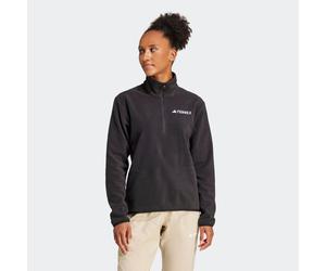 Sweatshirt ADIDAS TERREX "MULTI ESSENTIALS 1/2 ZIP FLEECEOBERTEIL", Damen, Gr. XS, schwarz, Obermaterial: 100% Polyester, angesetztes Bündchen, Sweatshirts Sweatshirt (94713328-XS) schwarz